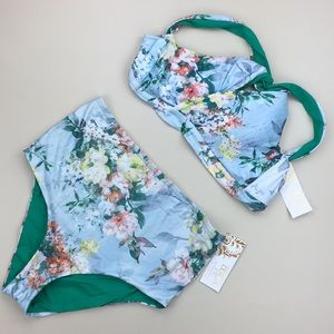 Becca Femme Flora Bikini Two Piece Swimsuit NWT